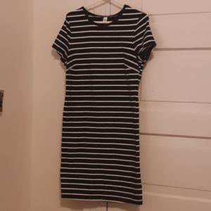 Stripped Casual T-shirt Dress